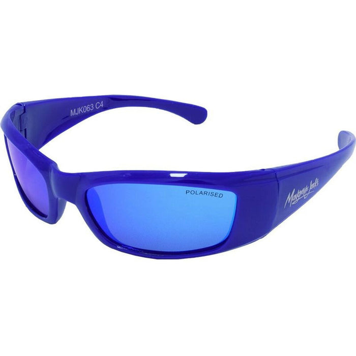 Mangrove Jacks Kids 063, Neon Light Blue/Ice Blue Mirror Polarised Lenses