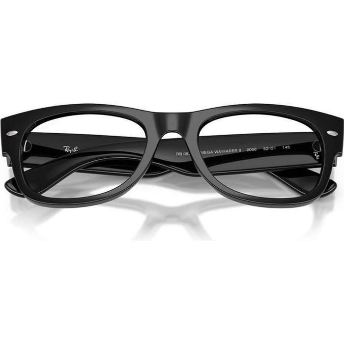 Mega Wayfarer II RX0832V, Black/Clear Lenses