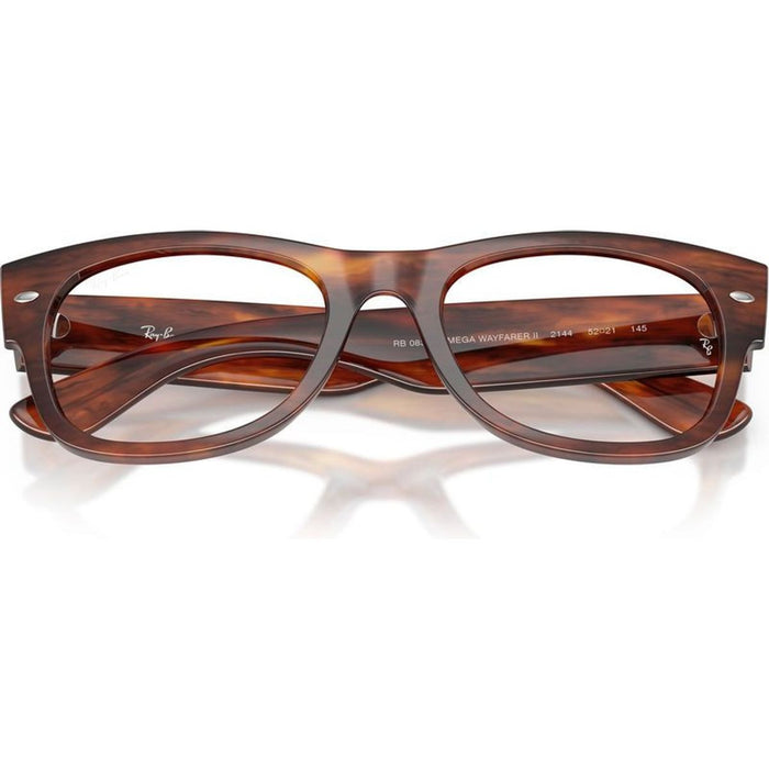 Mega Wayfarer II RX0832V, Striped Havana/Clear Lenses