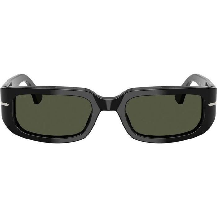 Mel PO3385S, Black/Green Glass Lenses 53 Eye Size