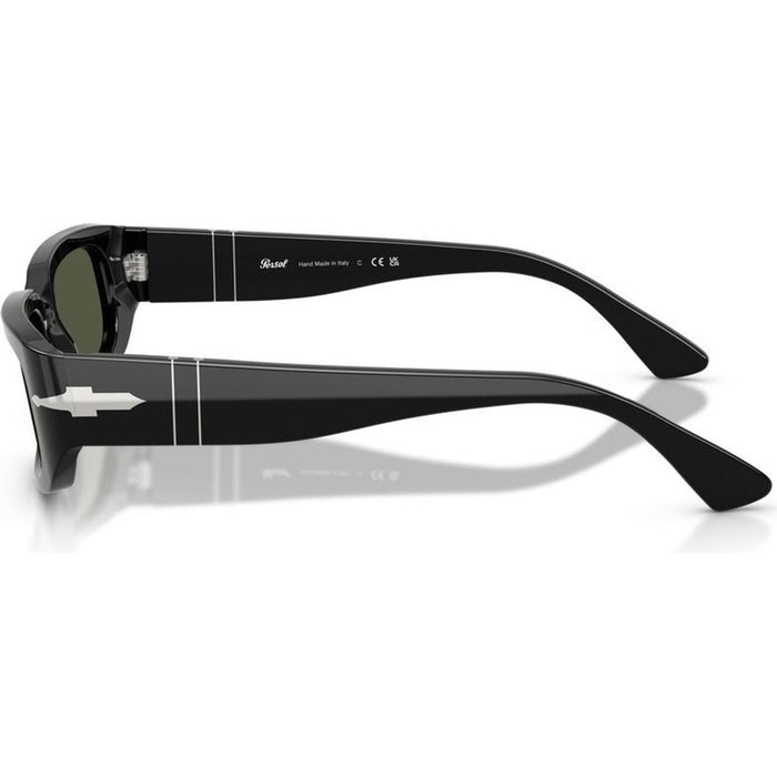 Mel PO3385S, Black/Green Glass Lenses 53 Eye Size