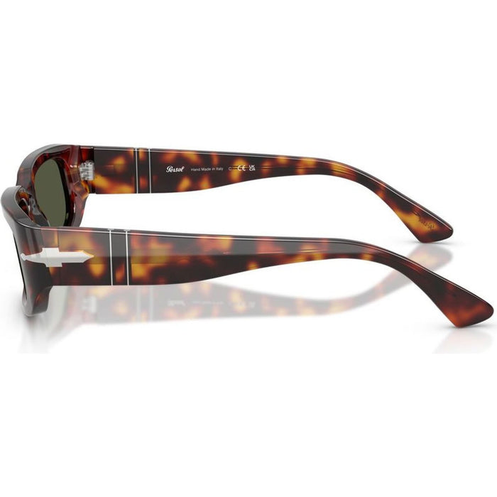 Mel PO3385S, Havana/Green Glass Lenses 53 Eye Size