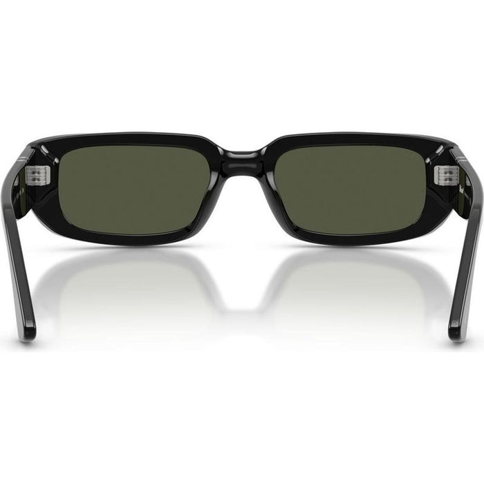 Mel PO3385S, Black/Green Glass Lenses 53 Eye Size