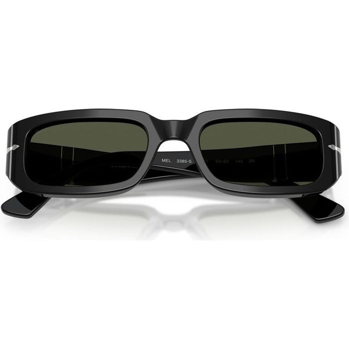Mel PO3385S, Black/Green Glass Lenses 53 Eye Size