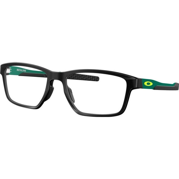 Metalink OX8153, Satin Black and Green/Clear Lenses 55 Eye Size