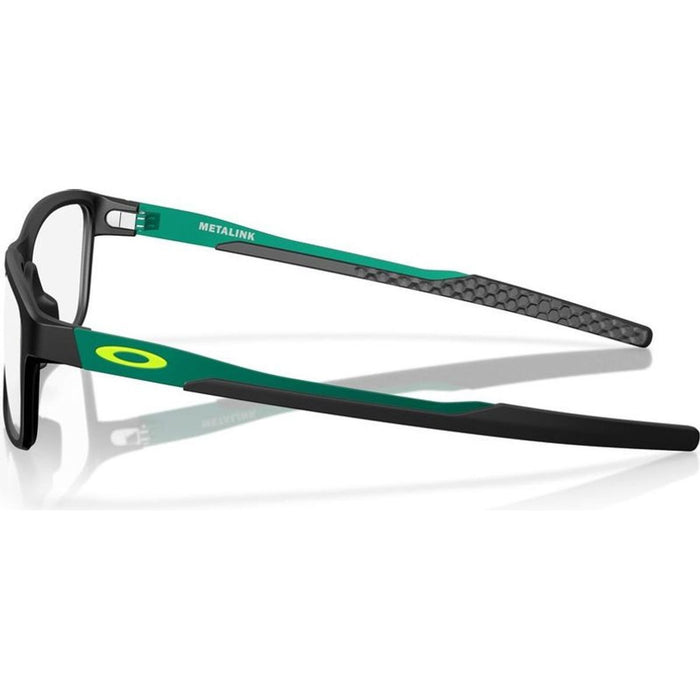 Metalink OX8153, Satin Black and Green/Clear Lenses 55 Eye Size