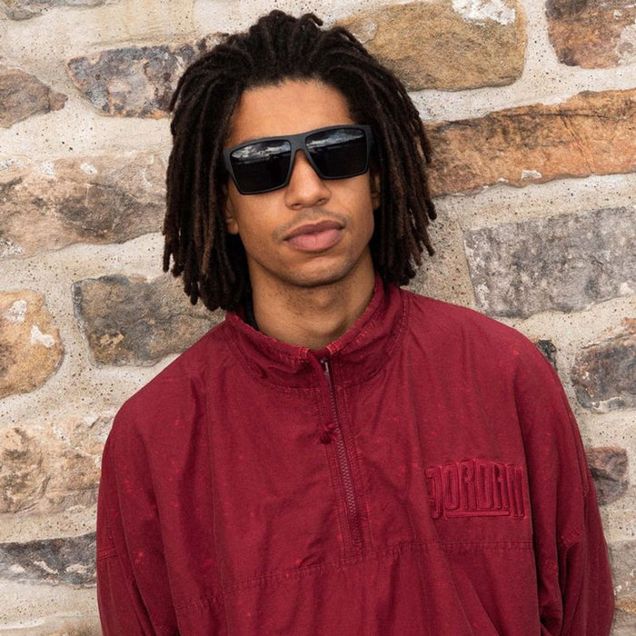 Miguel, Matte Black/Black Polarised Lenses