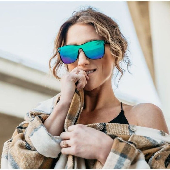 Millenia X2, Black Forest Gloss Black and Teal Fade/Blue Purple Mirror Polarised Lenses