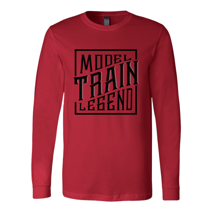 Model Train Legend - Unisex Long Sleeve T-Shirt, Multi Colors, Extended Sizes, Shipping Included