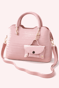 Modern Pink Satchel with Detachable Mini Pouch - Nishat Creative Store