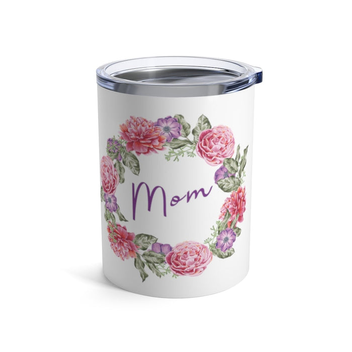 MOM Pink and Purple Floral Insulated Tumbler 10oz Gift Mother Mama Shipping Included