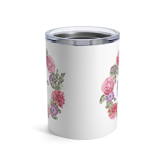 MOM Pink and Purple Floral Insulated Tumbler 10oz Gift Mother Mama Shipping Included