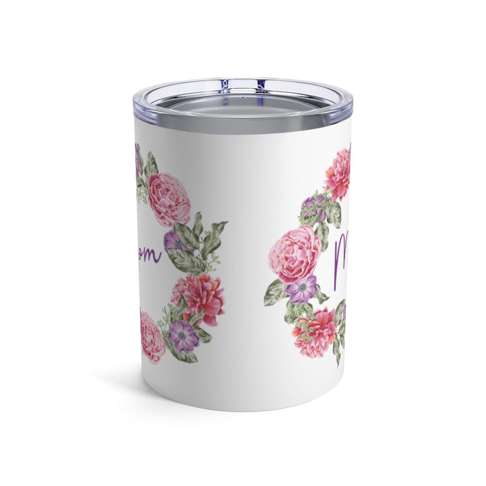 MOM Pink and Purple Floral Insulated Tumbler 10oz Gift Mother Mama Shipping Included