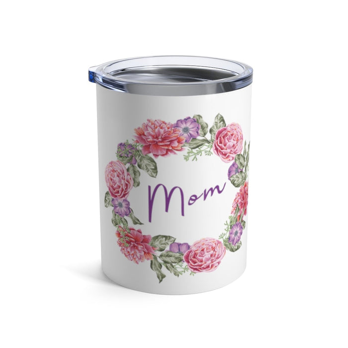 MOM Pink and Purple Floral Insulated Tumbler 10oz Gift Mother Mama Shipping Included