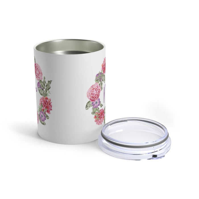 MOM Pink and Purple Floral Insulated Tumbler 10oz Gift Mother Mama Shipping Included