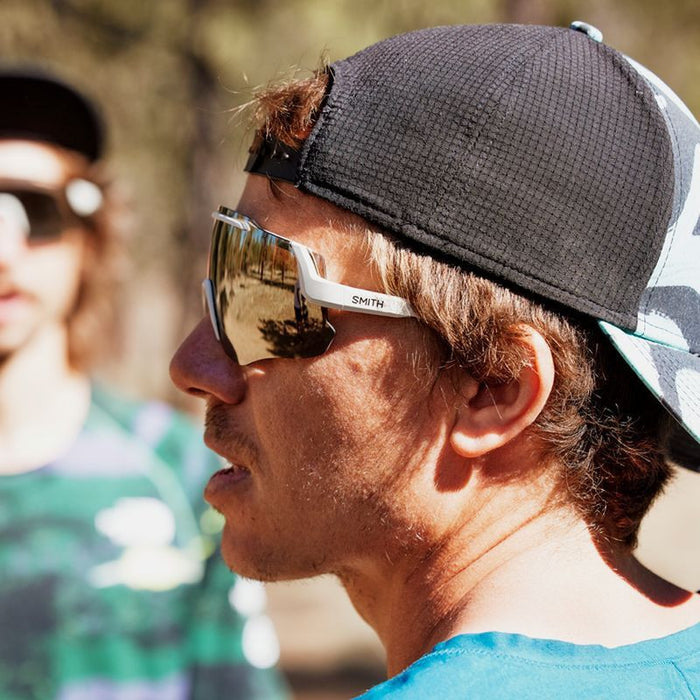 Momentum, Matte Bone/Chromapop Black Gold Mirror Lenses