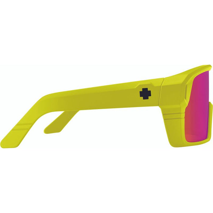 Monolith, Matte Neon Yellow/Happy Grey Green with Pink Spectra Mirror Lenses