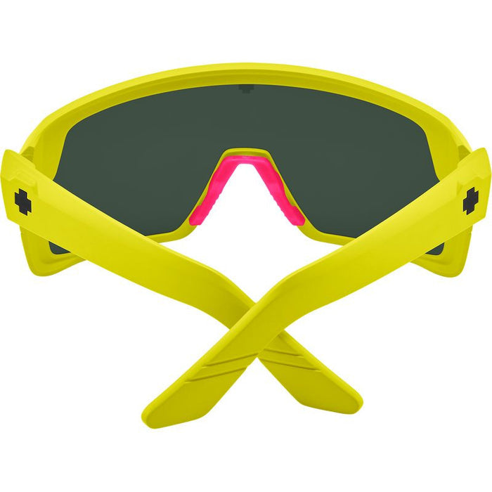 Monolith, Matte Neon Yellow/Happy Grey Green with Pink Spectra Mirror Lenses
