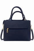 Montana West Vegan Leather Multi-Tone Handbag Navy Blue - Nishat Creative Store
