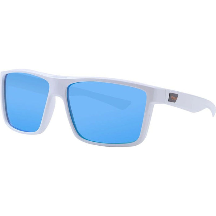 Moonraker, Shiny White/Ice Blue Mirror Polarised Lenses