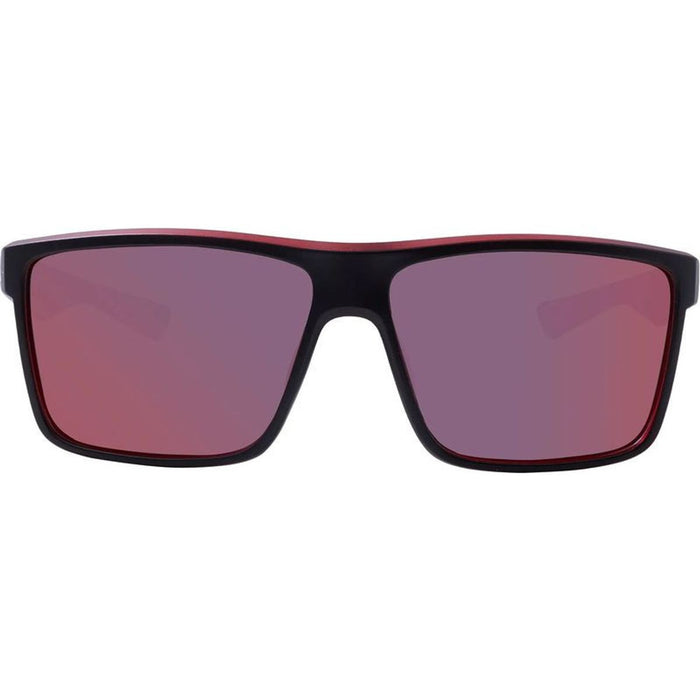 Moonraker, Matte Black and Crystal Red/Red Mirror Polarised Lenses