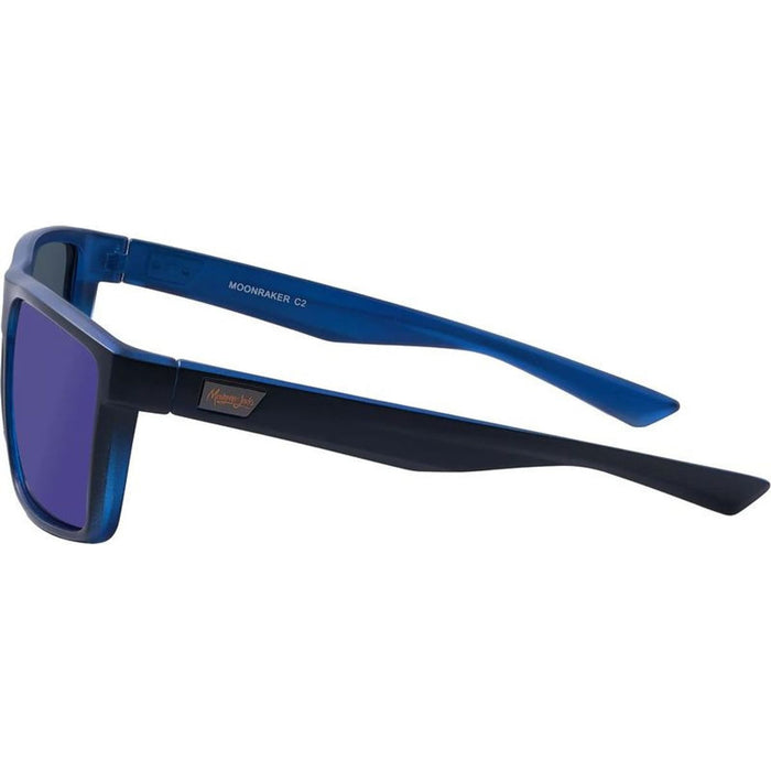 Moonraker, Matte Black and Crystal Blue/Blue Mirror Polarised Lenses
