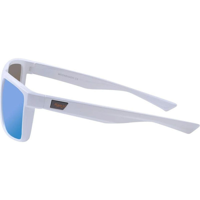Moonraker, Shiny White/Ice Blue Mirror Polarised Lenses