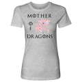 Mother of Dragon Floral Design, Women's Boyfriend Crew Shirt, Multi Colors, Extended  Sizes, Free Shipping
