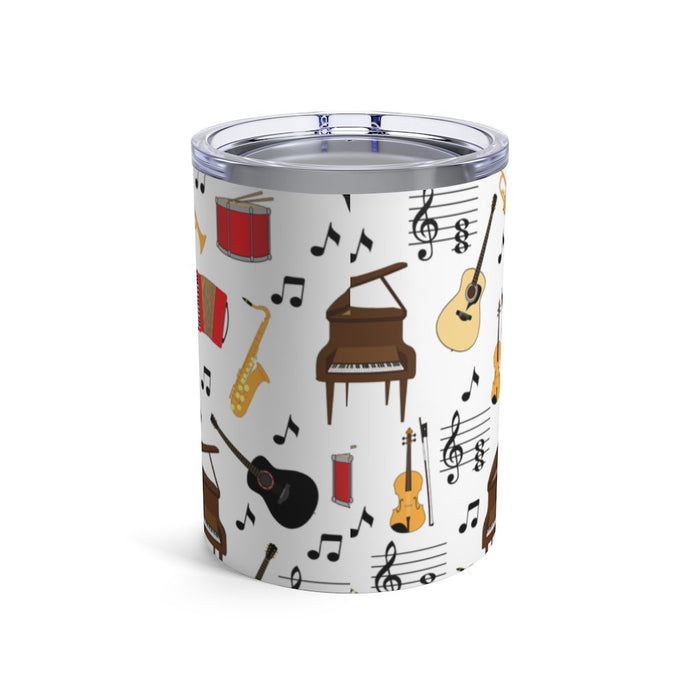 Musical Instrument All Over Pattern #1 Insulated Tumbler 10oz Unisex Gift Musician Shipping Included