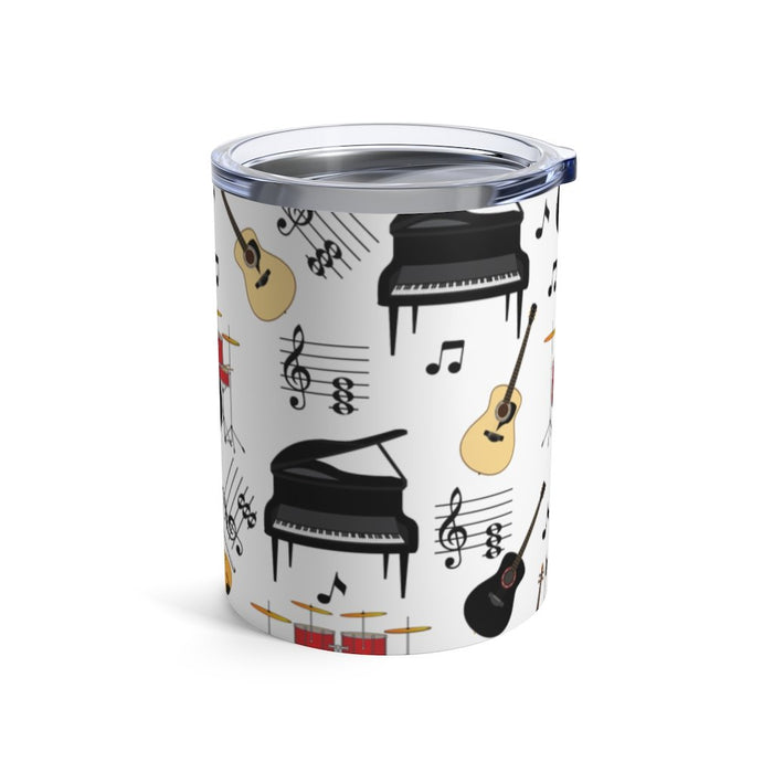 Musical Instrument All Over Pattern #2 Insulated Tumbler 10oz Unisex Gift Musician Shipping Included