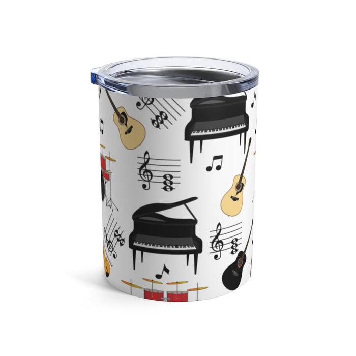 Musical Instrument All Over Pattern #2 Insulated Tumbler 10oz Unisex Gift Musician Shipping Included