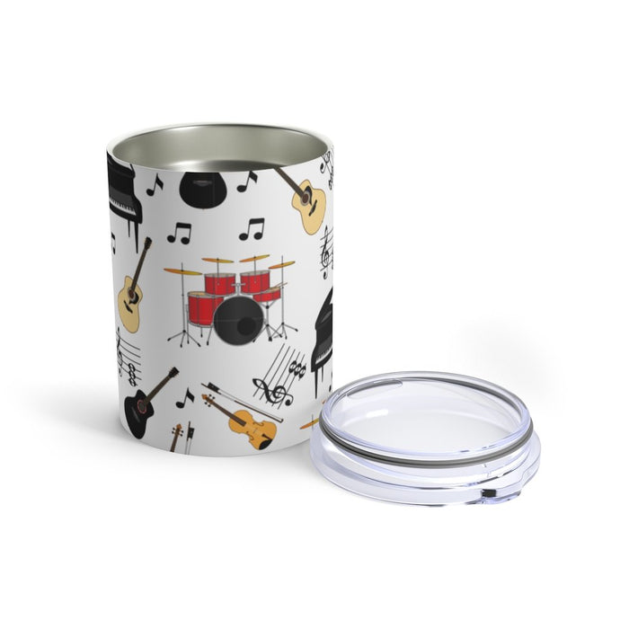 Musical Instrument All Over Pattern #2 Insulated Tumbler 10oz Unisex Gift Musician Shipping Included