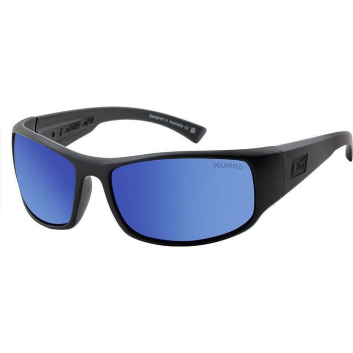 Muzzle, Satin Black/Blue Mirror Polarised Lenses