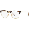 New Clubmaster RX7216, Havana on Gold/Clear Lenses