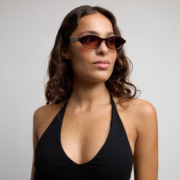 Nolan, Mocha/Before Sunset Red Orange Gradient Lenses