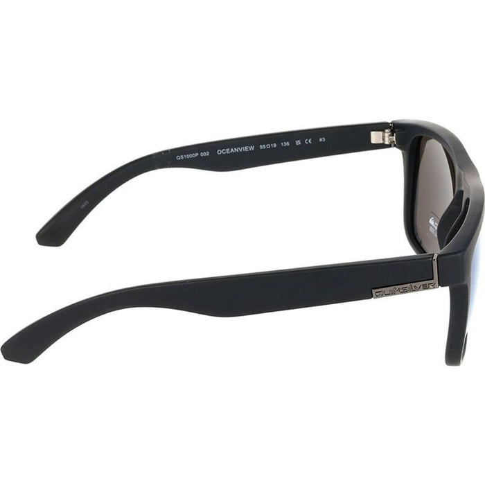Oceanview, Rubber Black/Ice Blue Mirror Polarised Lenses