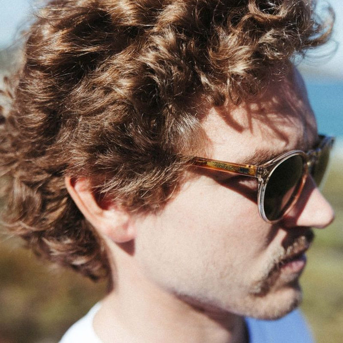 Omar X, Eco Crystal Pebble and Havana Zinnia/Grey Glass Polarised Lenses