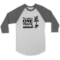 One Track Mind - 3/4 Raglan Sleeve Unisex Shirt, Multiple Colors, Shipping Included