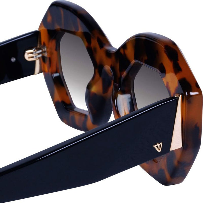 Opera, Honey Tort and Black Temple with Gold Metal/Black Gradient Lenses