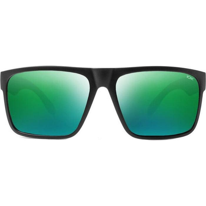 Outback, Matte Black/Green Mirror Polarised Glass Lenses