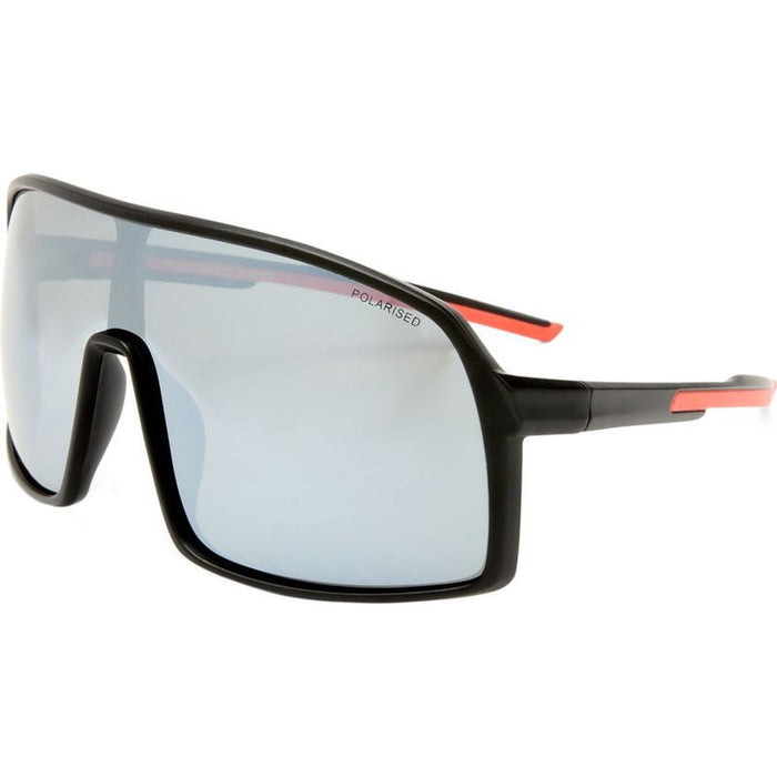 Outfield Shield, Black and Red/Silver Mirror Polarised Lenses