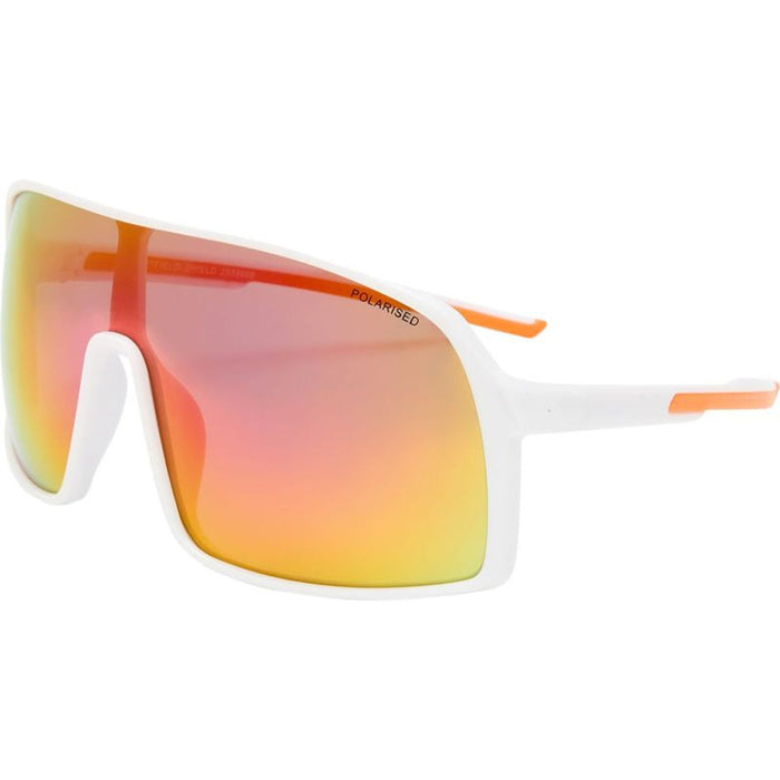 Outfield Shield, White/Red Mirror Polarised Lenses
