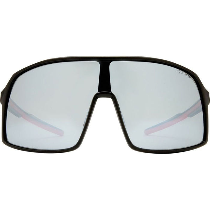 Outfield Shield, Black and Red/Silver Mirror Polarised Lenses