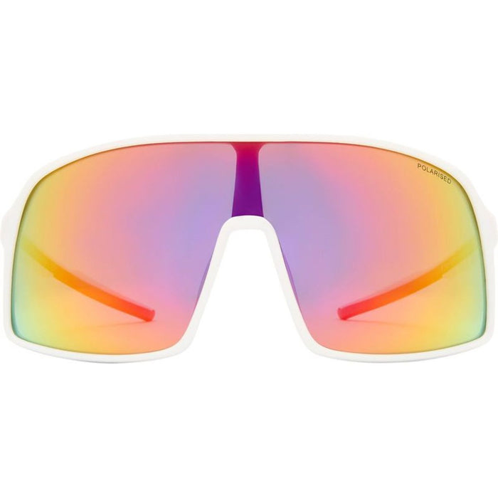 Outfield Shield, White/Red Mirror Polarised Lenses
