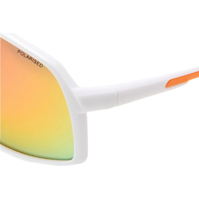 Outfield Shield, White/Red Mirror Polarised Lenses
