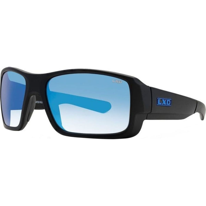 Pacific, Matte Black/Blue Mirror Polarised Glass Lenses