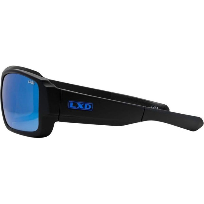 Pacific, Matte Black/Blue Mirror Polarised Glass Lenses