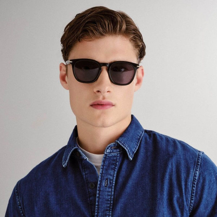 Palmer, Black and Silver/Smoke Polarised Lenses