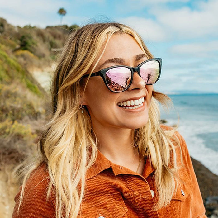 Palmy, Sweet Tonic Black/Pink Mirror Polarised Lenses