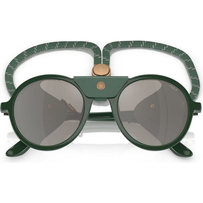 PH4216QU, Shiny Green/Light Grey Silver Mirror Lenses